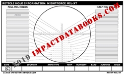 Nightforce MIL-XT Reticle (Laminated)