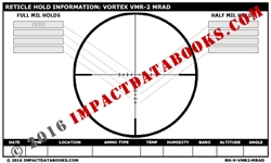 Vortex VMR-2 MRAD Reticle (Laminated)